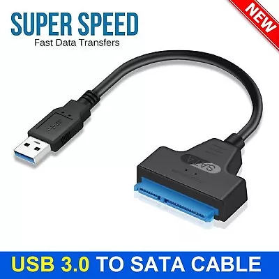 SATA To USB Cable Hard Drive Converter SSD & HDD Data Transfer Support Adapter • $12.49