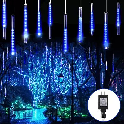 Meteor Shower Lights 30CM 10 Tubes 240 LED Christmas Lights Plug In Snowfall ... • $29.22