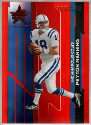 Peyton Manning /249 Mint Colts Longevity Ruby Prizms #48 Sp 2006 Rookies & Stars • $0.99