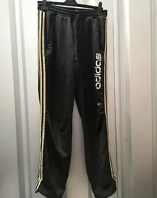 Mens Adidas Wetlook Tracksuit Pants Lads Shiny Joggers Cal Surf Medium Chile 62 • £59.99