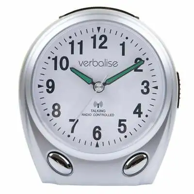Verbalise Talking Alarm Clock Silver • £44.99
