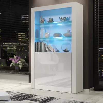 Cabinet Sideboard  170cm  Cupboard Display High Gloss / Matt Doors With Free LED • £179.90
