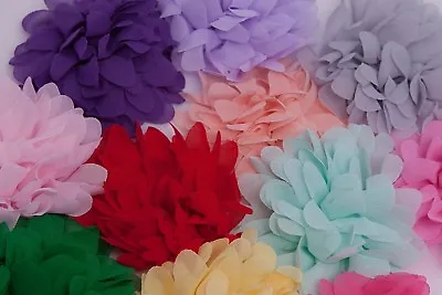 £1.50 • Buy 4  Chiffon Flower For Tutu Dress Hair Applique Wedding Craft Embellishments