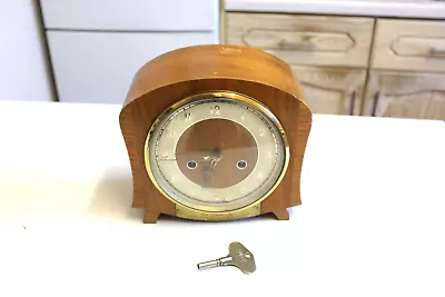 1950s Smiths Light Oak Mantel Clock For Restoration (4917) • £40