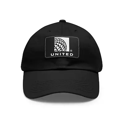 United Airlines Dad Hat With Leather Patch • $19.99