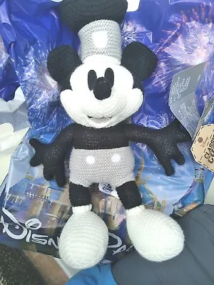 Disney Parks 2022 Classic Cozy Knits Steamboat Willie Mickey Mouse Plush Toy NWT • $41.75