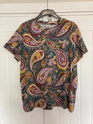 Next - Size 20 - Women's Paisley T Shirt • £12