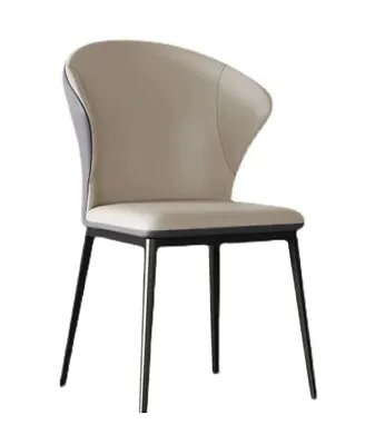 Italian Design Luxury Leather Dining Chair Steel Legs PU Leather High Quality • $1699