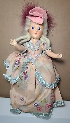 Vintage 1940s Dream World  COMPOSITION Doll French Courtesan  Painted Eyes (T13) • $26.99