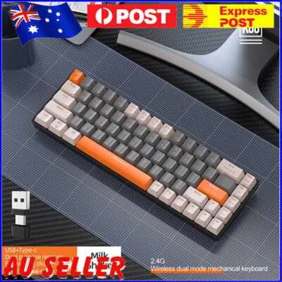 $46.38 • Buy K68 Mechanical Gaming Keyboard Ergonomic Wireless For Desktop (Blue Axis White)