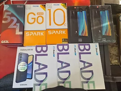 Lots Of 9 Unlocked Android Phones....1 Samsung Galaxy A15 5G3 ZTE Blade A71 • $685