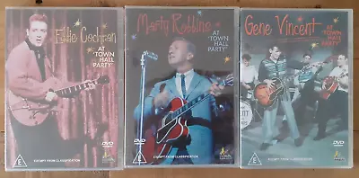 TOWN HALL PARTY 3 X DVD Sealed EDDIE COCHRAN GENE VINCENT MARTY ROBBINS Region 0 • £10