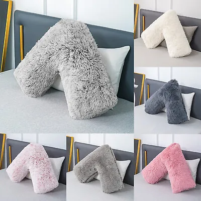  HUG & SNUG Luxury V Pillow With Pillowcase Orthopedic Head Neck Support Pillows • £14.55