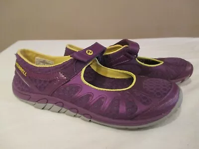 Merrell Crush Glove Womens Sz 6.5 M Purple Mary Jane Flats Comfort Shoes J48950 • $26.09