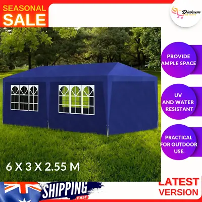 $181.41 • Buy Party Tent Canopy 3x6m Outdoor Gazebo With Side Panels Garden Marquee Shelter
