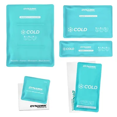 Reusable Hot/Cold Gel Ice Packs For Pain Relief With Sleeve - Small-XL • £8