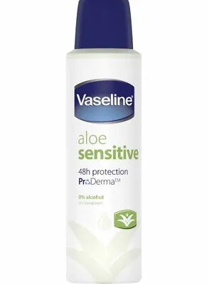 Vaseline Aloe Sensitive 48H Protection Anti-perspirant Deodorant Aerosol 150ml • £2.12