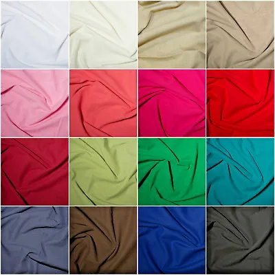 100% Cotton Linen Washed Breathable Fabric Dress Material  19 Colours 145cm Wide • £8.50