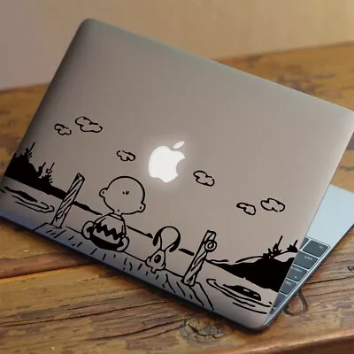 £5.49 • Buy SNOOPY & CHARLIE BROWN MacBook Decal Sticker Fits All MacBook Models