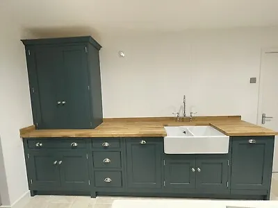 £2950 • Buy Ex Display - Solid Wood Handmade Kitchen (Belfast Sink, Oak, Bespoke, Cabinets)