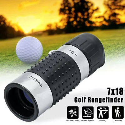7x18 Golf Monocular Rangefinder Distance Meter Finder Binocular Pocket Scope • $12.99