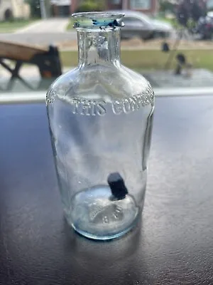 Vintage Mrs. Stewart's Liquid Bluing Embossed Glass Bottle • $9