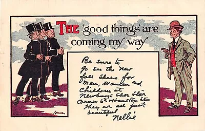 £2.85 • Buy 1906 Comic PC-Man Watches Ministers Or Priests Approach-Good Things Coming My Wa