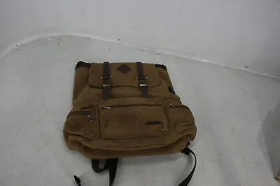 $27.08 • Buy Canvas Laptop Backpack For Men Women Vintage Rucksack USB Charging Port Brown
