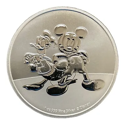 2023 Mickey Mouse Donald Duck 1oz .999 Fine Silver Coin In Capsule Disney • $38.99