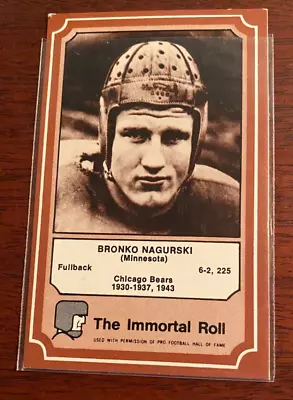 Bronko Nagurski - Fleer Hall Of Fame - The Immortal Roll Card #3 • $4.50