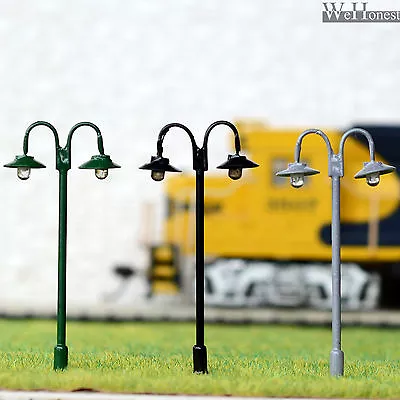 £7.19 • Buy 10 X OO / HO Gauge Led Street Lights Model Train Lamps Railway Lamp Posts #611
