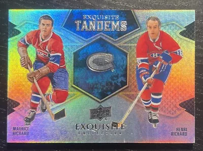 23-24 UD Black Hockey Exquisite Tandems Maurice & Henri Richard 10/299 Canadians • $0.99