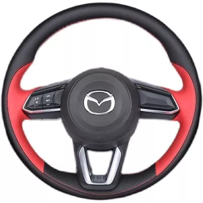 Hand-Stitched Car Steering Wheel Cover For Mazda 6 Atenza Mazda 3 Axela 2017-19 • $58.73