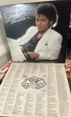 Michael Jackson Thriller LP 1982 Records Album 1st Edition Press Vinyl EX Inner • $19.95