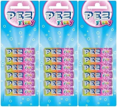 3x PEZ Refills 6 Pcs Pack Fizzy Flavour Sweets For PEZ Dispenser (18 Refills) • $9.67