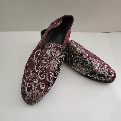 Men Breathable Slip On Sequin British Style Dress Moccasins Driving Shoes Pink • $39.99