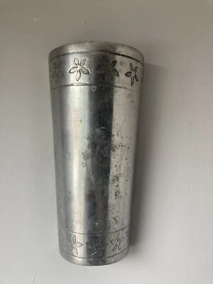 £18 • Buy Original 90s Wall Mounted Vase Flower Holder Aluminium Hippy Boho Home Decor
