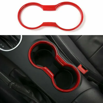 Red Cup Holder Cover Trim Interior Decor For Ford Mustang 2015-2019 Accessories • $12.89