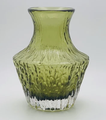 £99 • Buy Whitefriars Pattern Number 9832 Textured Pot Belly Vase In Sage Geoffrey Baxter