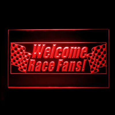 190177 Welcome Race Fans Motorcycle Car Display LED Light Neon Sign • $23.99