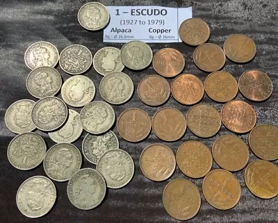 $8 • Buy 30 Portuguese Coins 1 Escudo ( Cooper And Alpaca)