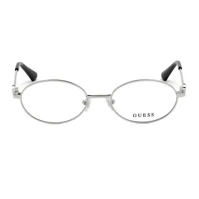 GUESS GU2758 010 Silver Metal Oval Optical Eyeglasses Frame 53-18-140 GU 2758 RX • $79.60