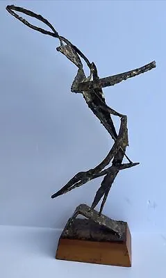Leon Saulter Metal Sculpture 1950’s Abstract Mid Century Modernism Expressionism • $1400