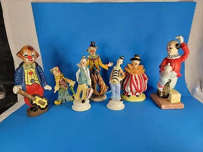 Lot Of 7 Vintage Ceramic Clown Figurines  • $39.99