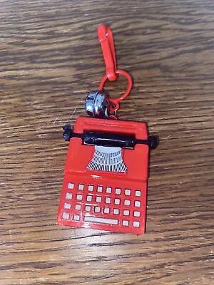 Rare Vintage 1980s Clip On Red Typewriter 80s Charm Necklace • $29.99