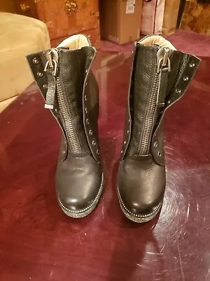 L.A.M.B. Womens Black Leather Dayton Platform Boots Sz 9 • $100