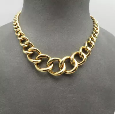 MeiraT Sterling Silver Yellow Plated Large Chunky Link Necklace Meira T 18  New • $249