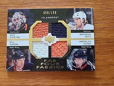 2007-08 Upper Deck Fab Four Fabrics New York Islanders  Satinguerindipietro... • $0.01