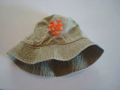NEW YORK METS KHAKI    SZ LG/XL  Floppy Bucket DEADSTOCK BEACH VINTAGE HAT CAP • $16.10