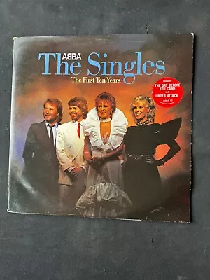 Abba - The Singles. First Ten Years. Dbl Vinyl Lp. • £9.50